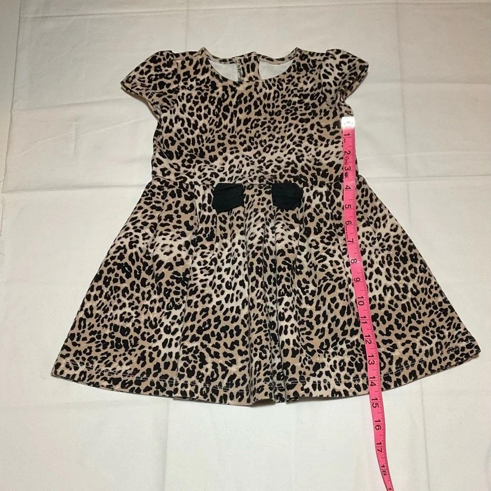 Gymboree Girls 3T Short Sleeve Brown Leopard Animal Print Ponte Dress
